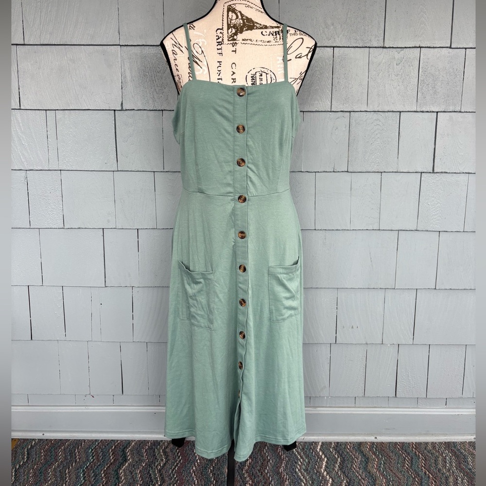 Berydress Midi Button Up Pocket Dress